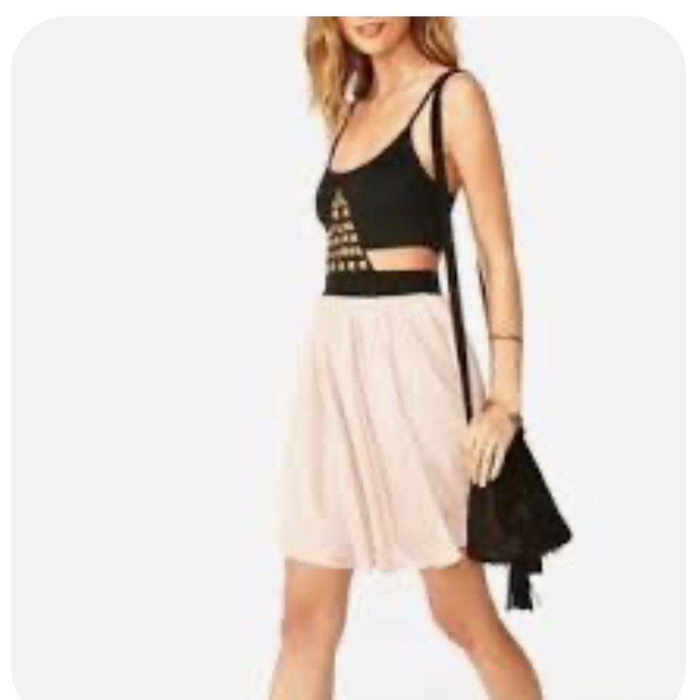 Reverse Blush & Black Dress with Cut Outs-NWT-L